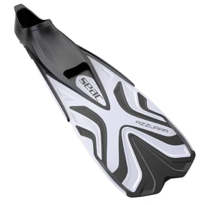 Image of SEAC Azzurra, Snorkeling Fins for Adults and Children, Closed foot pocket in Soft Rubber