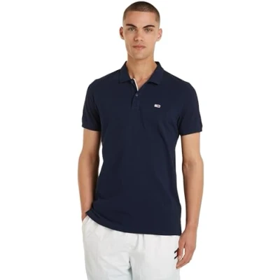 Image of Tommy Jeans Men&#039;s Short Sleeve Polo Shirts, Blue (Dark Night Navy Other Version), 3XL Große Größen Tall
