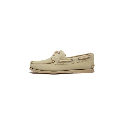 Image of Timberland Classic Boat shoes, Men&#039;s, Size: 10, Lt green suede w bei shoes