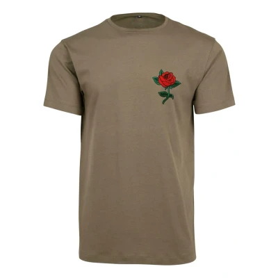 Image of Mister Tee ROSE Print Tshirt, Men&#039;s, Size: Small, Olive