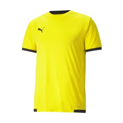 Image of puma Teamliga Sports Tshirt, Men&#039;s, Size: Small, Cyber yellow black