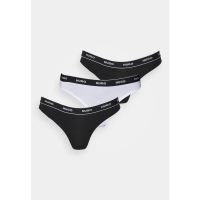 Image of HUGO Triplet Thong Stripe 3 PACK Thong, Women&#039;s, Size: XXL, Open miscellaneous