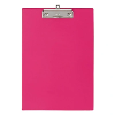Image of MAUL A4 Clipboard Cardboard with Foil Writing Board Paper Clip Modern for Storage of Office, Kitchen and Workshop Pink