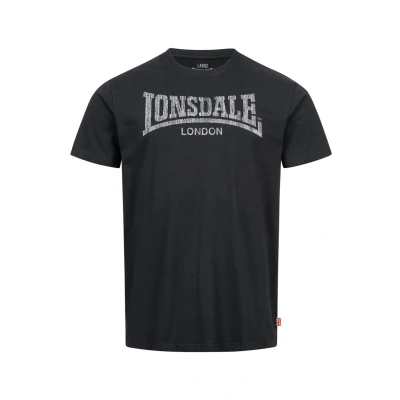 Image of Lonsdale Men&#039;s Logo kai Regular Fit T Shirt, Black, XXL
