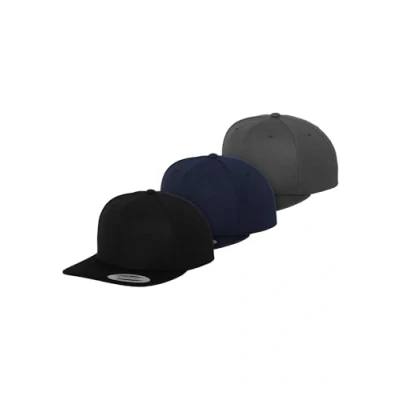 Image of Flexfit Snapback 3PACK Cap, Size: One Size, Black navy darkgrey