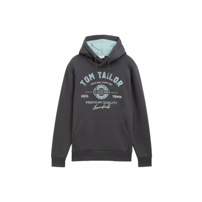 Image of TOM Tailor WITH Print Sweatshirt, Men&#039;s, Size: Small, Tarmac grey