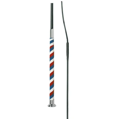 Image of Fleck Dressage Whip Professional National Red/white/blue