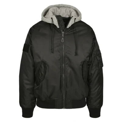 Image of Brandit Hooded Light jacket, Men&#039;s, Size: 4XL, Blk/gry