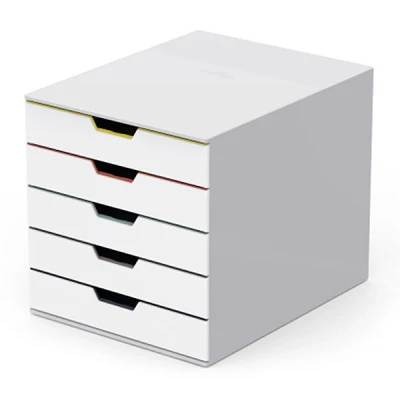 Image of Durable VARICOLOR MIX 5 Drawer Unit Desktop Set with Colour Coded Draws Ideal for Storing Documents and Paper Work