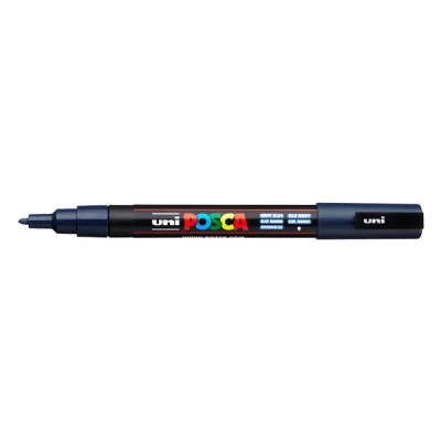 Image of POSCA PC 3M navy blue paint marker (0.9mm 1.3mm round)