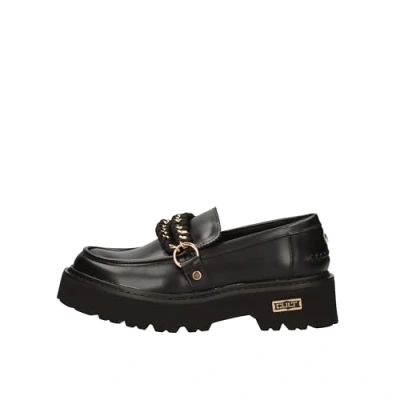 Image of Cult Women&#039;s Black Leather Loafer with Tank Sole, Black, 38 EU