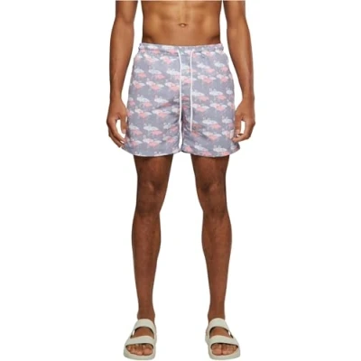 Image of Urban Classics B T Pattern Swimming shorts, Men&#039;s, Size: 4XL, Pink