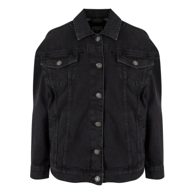 Image of Urban Classics Women&#039;s Tb6208 ladies Oversized 90‘s Denim Jacket, Black Washed, M, M