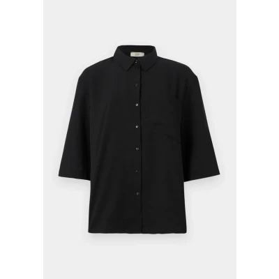 Image of JDY Jdydivya 3/4 Loose Shirt Buttondown blouse, Women&#039;s, Size: Medium, Black