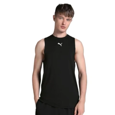 Image of Puma SOFT Breathable TANK Top, Men&#039;s, Size: XL, Black