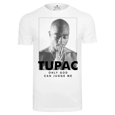 Image of Mister Tee 2PAC Prayer Print Tshirt, Men&#039;s, Size: Large, White