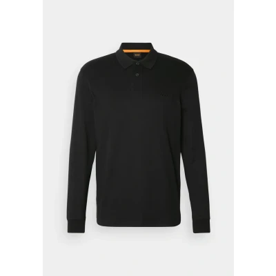 Image of BOSS LONG Polo shirt, Men&#039;s, Size: 5XL, Black