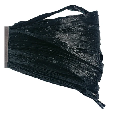 Image of folia 9290 Raffia Edelbast, 1 Bundle of 30 m in Black, String Made Shiny Synthetic Fibre, Ideal for Crafts, Decoration or Arrangements, Bouquets and Other Floristry Work