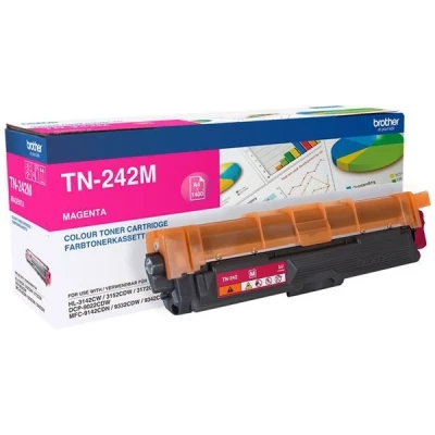Image of Brother TN 242M Toner Cartridge, Magenta, Single Pack, Standard Yield, includes 1 x Genuine Supplies