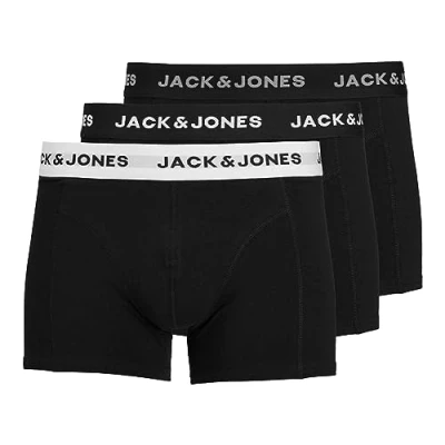 Image of Jack &amp; Jones Male Shorts Plus Size 3 Pack Shorts, Black / white, M