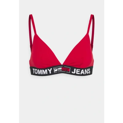 Image of Tommy Jeans Bralette Unlined Triangle bra, Women&#039;s, Size: XS, Primary red