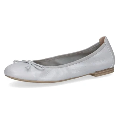 Image of CAPRICE Damen Ballerinas aus Leder mit Schleife, Lila (Lt.Blue Pe.Dee), 42 EU