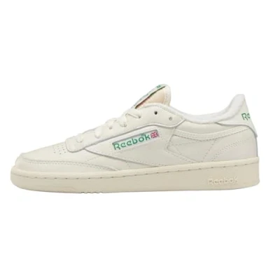 Image of Reebok Classic CLUB C 85 Vintage Trainers, Women&#039;s, Size: 4.5, Chalk/alabaster/glen green Leather and textile