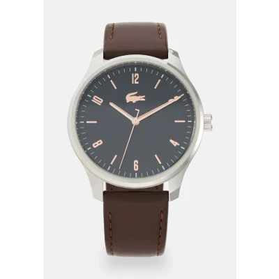 Image of Lacoste Lisbon Watch, Men&#039;s, Size: One Size, Brown/blue