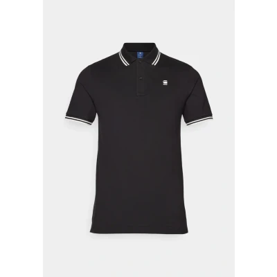 Image of G Star Dunda SLIM Stripe Polo shirt, Men&#039;s, Size: XXL, Schwarz