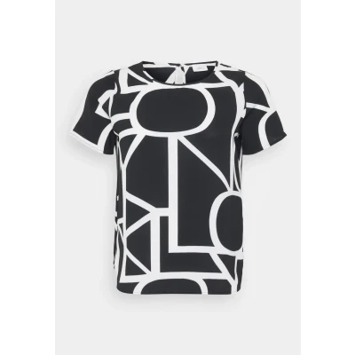 Image of ONLY CARMAKOMA CARVICA Life SS TOP WVN Noos, Black/Aop:581 Black Scarlett, 54 Große Größen