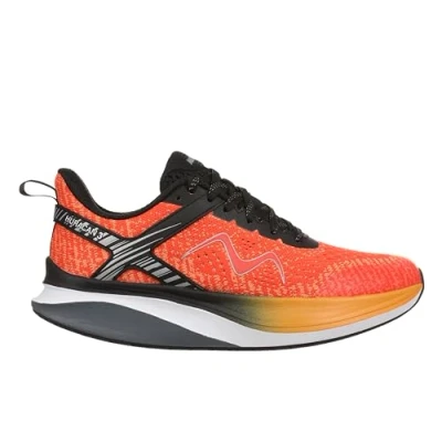 Image of MBT Huracan 3 Lace Up Men&#039;s Sports Shoes, Anatomical and Comfortable Running Physiological Comfort Stability with Curved Sole. Sneakers Running, Orange Red, 42.5 EU