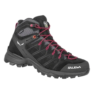 Image of Salewa ALP MATE MID PTX Hiking shoes, Women&#039;s, Size: 6.5, Black virtua Suede