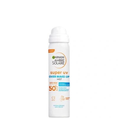 Image of Garnier Ambre Solaire Over Makeup Super UV Protection Mist SPF50+ With Hyaluronic Acid And Vitamin E, 75ml