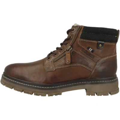 Image of s.Oliver Laceup ankle boots, Men&#039;s, Size: 6.5, Cognac Leather