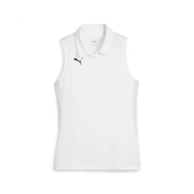 Image of puma Teamgoal Women Polo shirt, Women&#039;s, Size: Medium, white black feather gray