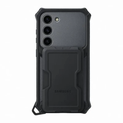 Image of Samsung Rugged Gadget TPU Back Cover Black Galaxy S23