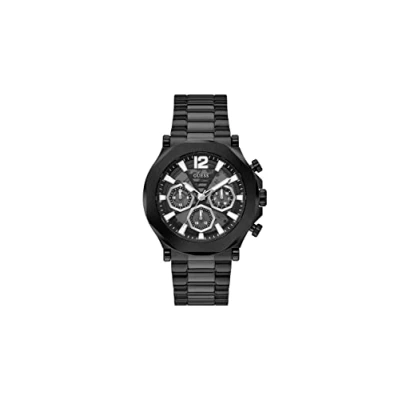 Image of GUESS Black Cut Through Multifunction Watch, Black, GW0539G3 AMZUK