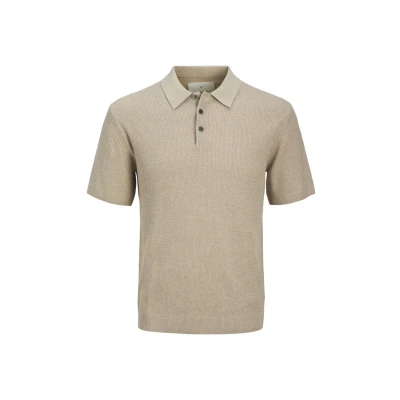 Image of Jprcccooper Knit Polo Ss Sn, greige, XL