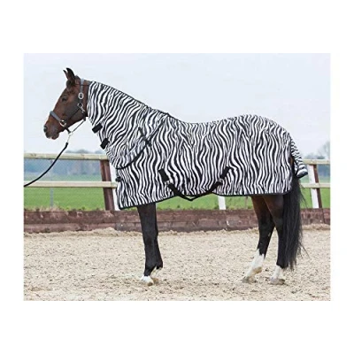 Image of Harry&#039;s Horse Flysheet with neck, zebra