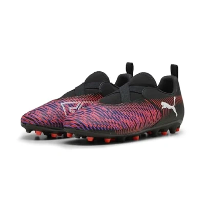 Image of Puma Future Match Moulded stud football boots for kids, Size: 2.5, Yellow alert black sun struck shoes