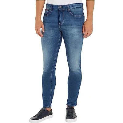Image of Tommy Jeans Austin Slim fit jeans, Men&#039;s, Size: 33x36, Wilson mid blue