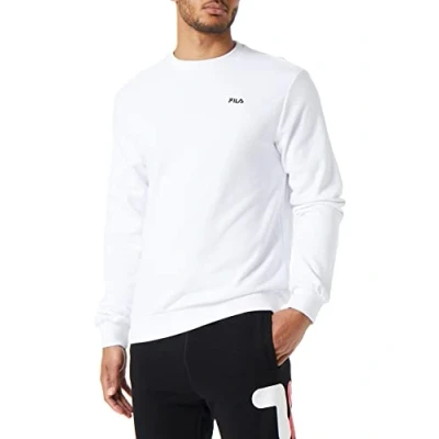 Image of Fila Men&#039;s Chest Crew Sweatshirt, Bright White, XS