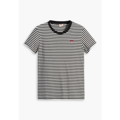 Image of Levi&#039;s Perfect TEE Basic Tshirt, Women&#039;s, Size: XXS, Black/white