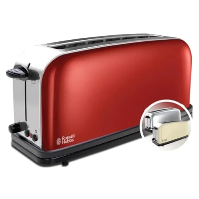 Image of Russell hobbs Toaster colors flame red long slot 2139156