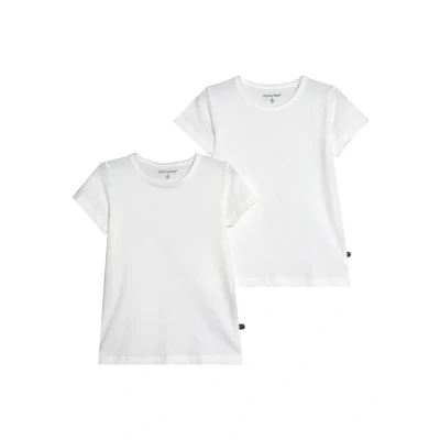 Image of Minymo 2 PACK Print Tshirt for kids, Size: 4y, White