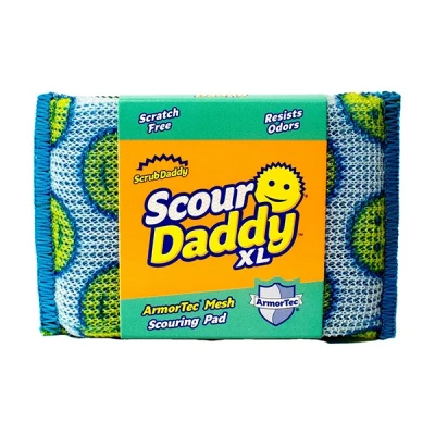 Image of Scrub Daddy Scour XL, Scourers Non Scratch Scrubbing Sponge, Scouring Pads, Kitchen Sponges for Dishes, Dishwashing Pan Scrubber, Cleaning Supplies, Dish Washing up