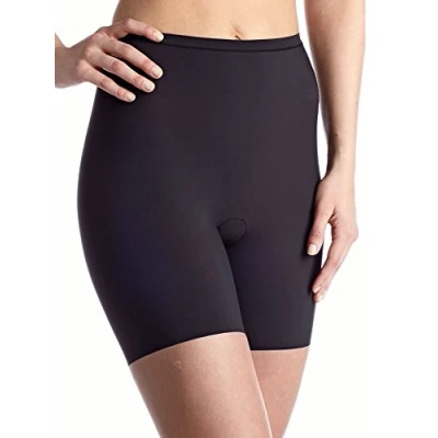 Image of Maidenform Women&#039;s Sleek Smoothers Thigh Slimmer Control Knickers, Black (Black), M