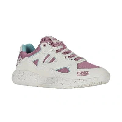 Image of K SWISS TURA TEAM Padel shoes, Women&#039;s, Size: 9, Snow white lilas pastel turquoise Textile
