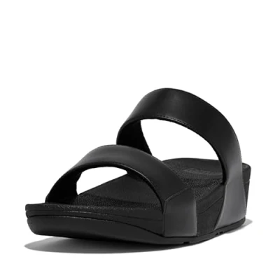 Image of Fitflop LULU glitter Mules, Women&#039;s, Size: 8, Black Synthetics