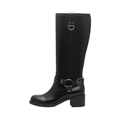 Image of MARCO TOZZI Damen Hohe Stiefel mit Absatz Kniehoch Blockabsatz, Schwarz (Black), 36 EU